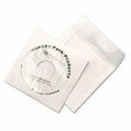 Quality Park Products  CD-DVD Sleeves- Moisture-Tear Resistant- 4-.88in.x5in.- White QU463181